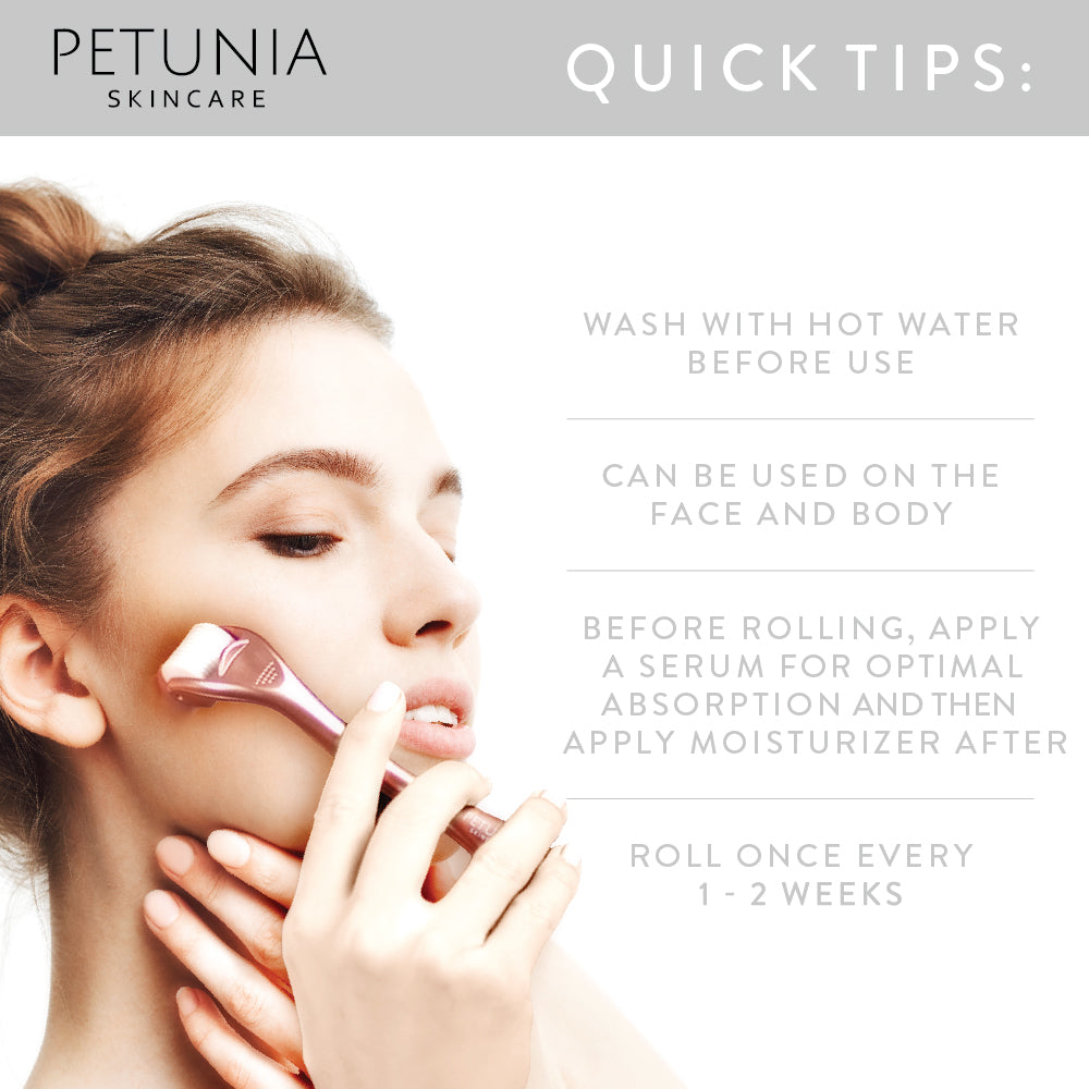 1.5mm 200 Needles Microneedle Derma Roller – Petunia Skincare